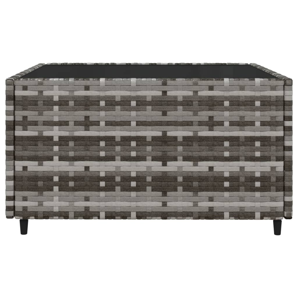 Set Divani da Giardino 3 pz con Cuscini in Polyrattan Grigio