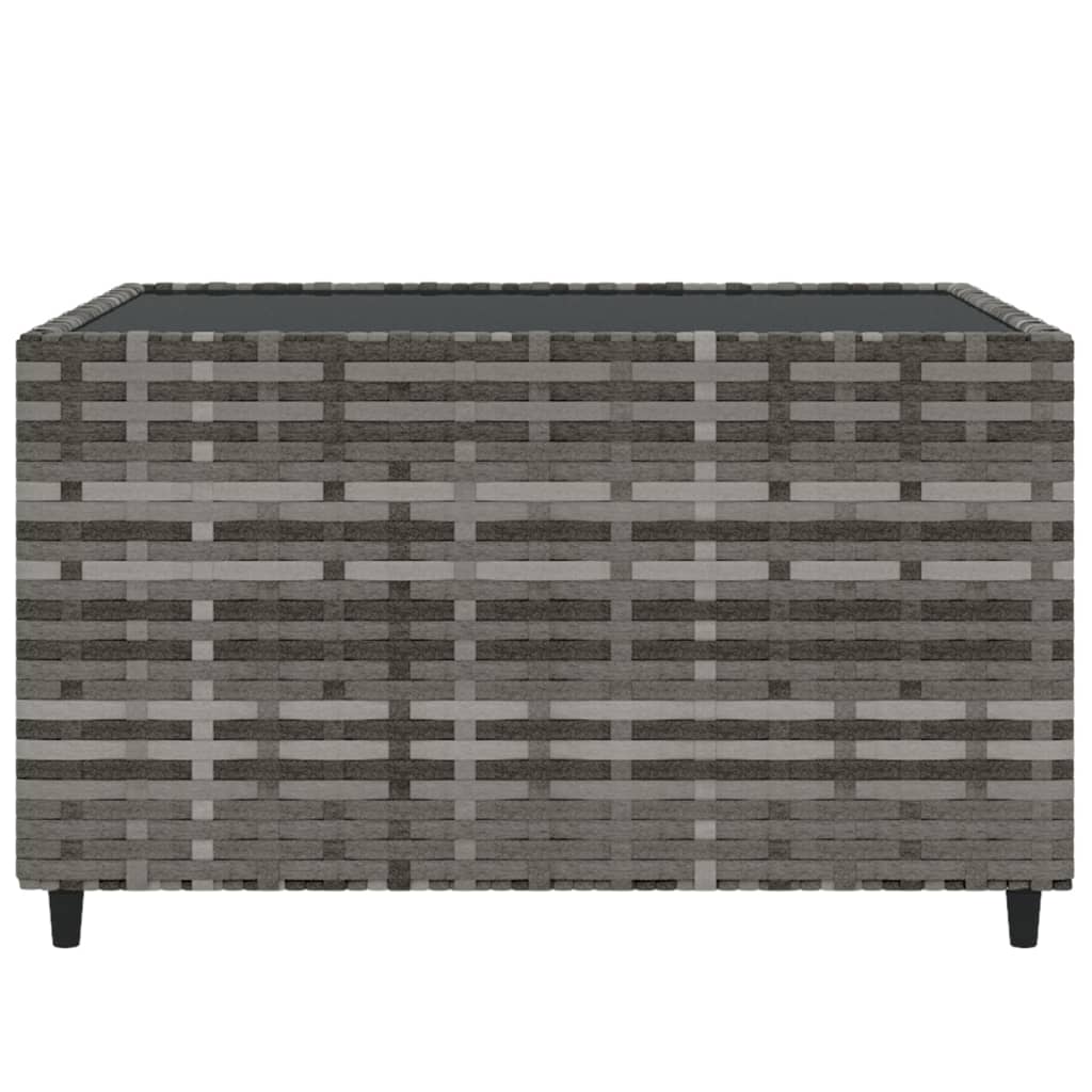 Set Divani da Giardino 4 pz con Cuscini in Polyrattan Grigio