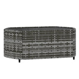 Set Divani da Giardino 3 pz con Cuscini in Polyrattan Grigio