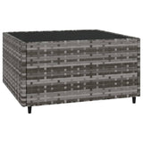 Set Divani da Giardino 4 pz con Cuscini in Polyrattan Grigio