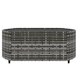 Set Divani da Giardino 3 pz con Cuscini in Polyrattan Grigio