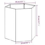 Fioriera Ruggine 40x40x45 cm Acciaio Corten