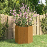 Fioriera Ruggine 40x40x45 cm Acciaio Corten