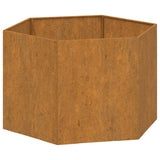 Fioriera Ruggine 60x60x45 cm Acciaio Corten