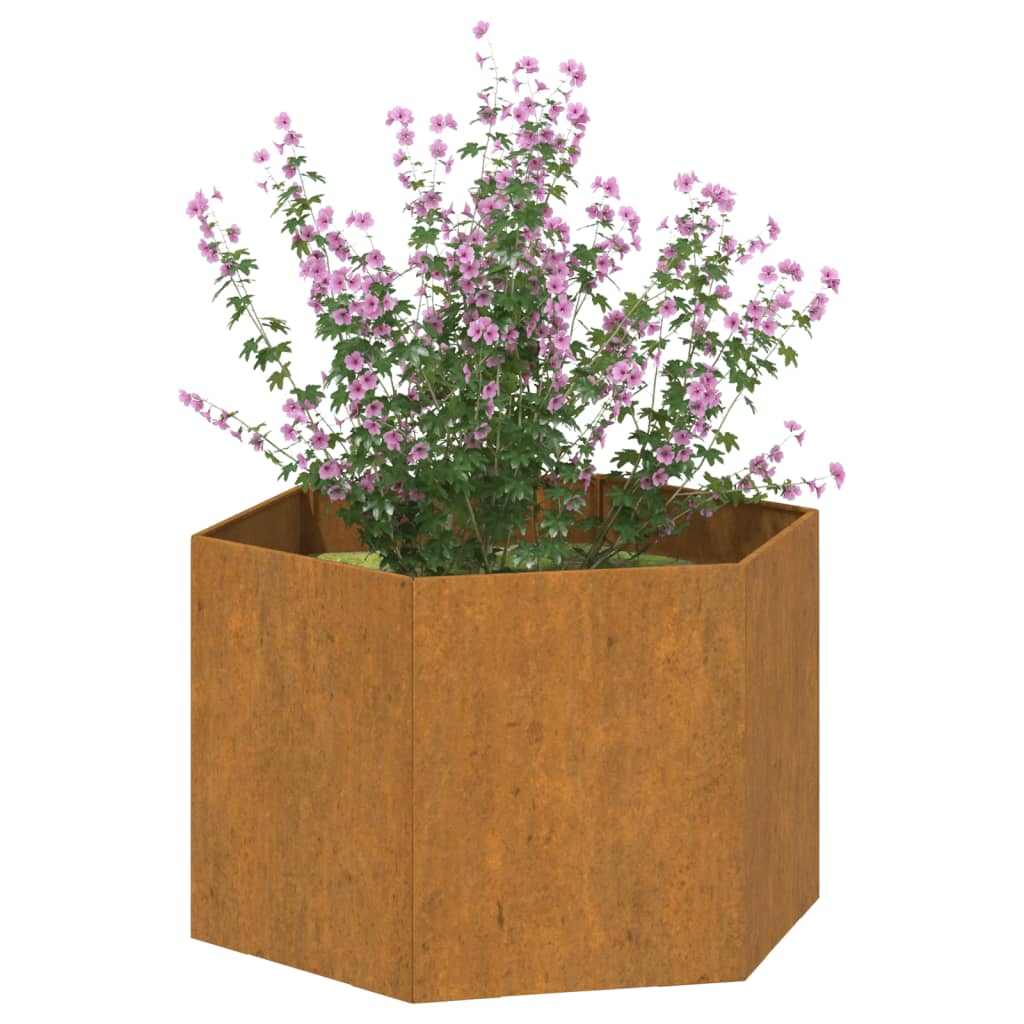 Fioriera Ruggine 60x60x45 cm Acciaio Corten