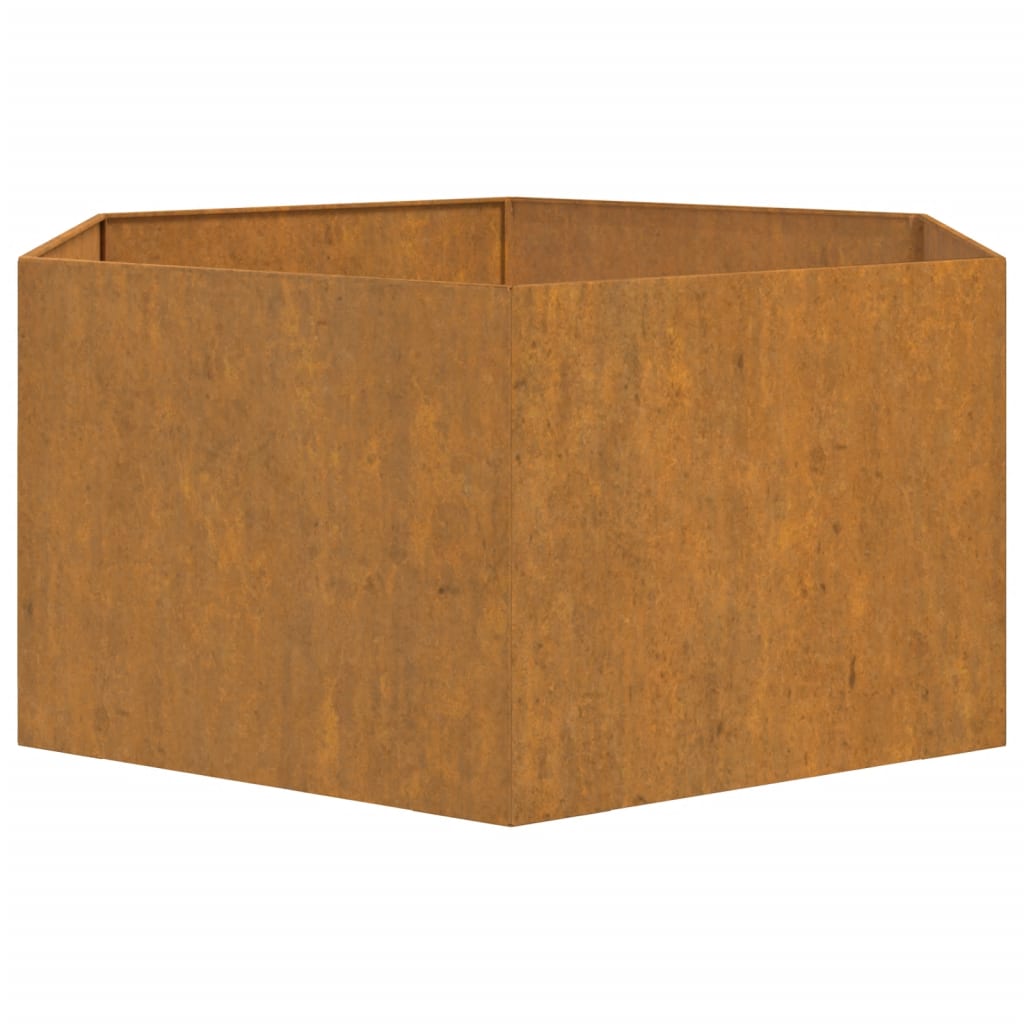 Fioriera Ruggine 90x90x45 cm Acciaio Corten