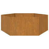 Fioriera Ruggine 138x120x45 cm Acciaio Corten