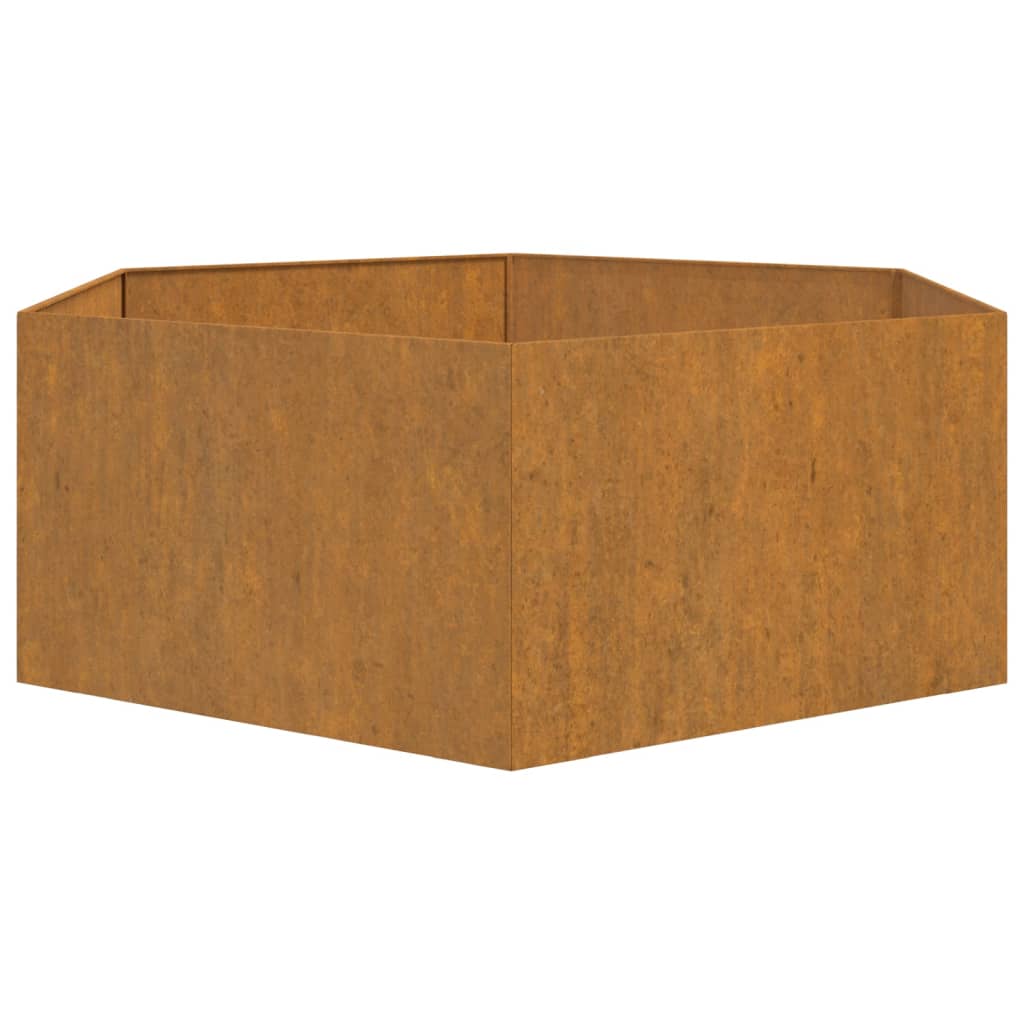 Fioriera Ruggine 138x120x45 cm Acciaio Corten