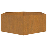 Fioriera Ruggine 138x120x45 cm Acciaio Corten