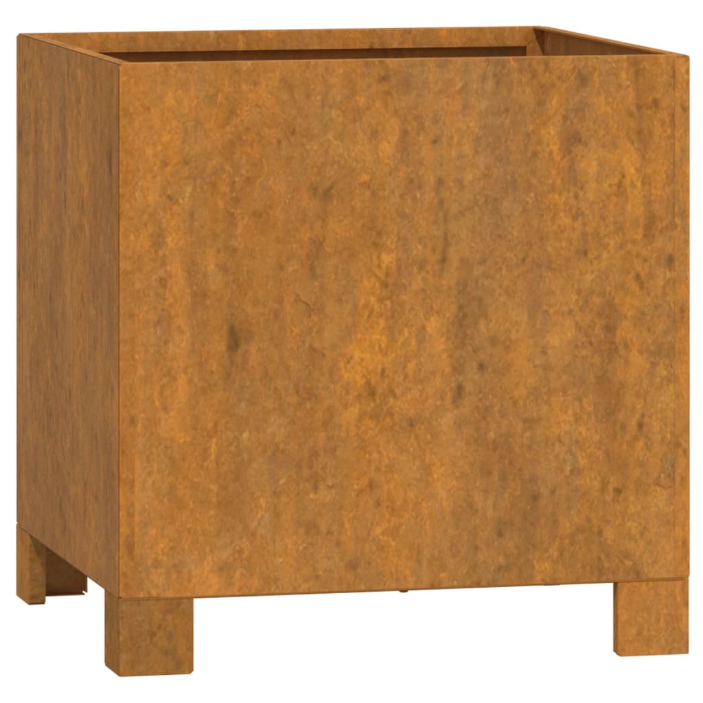 Fioriera con Gambe Ruggine 32x30x33 cm Acciaio Corten