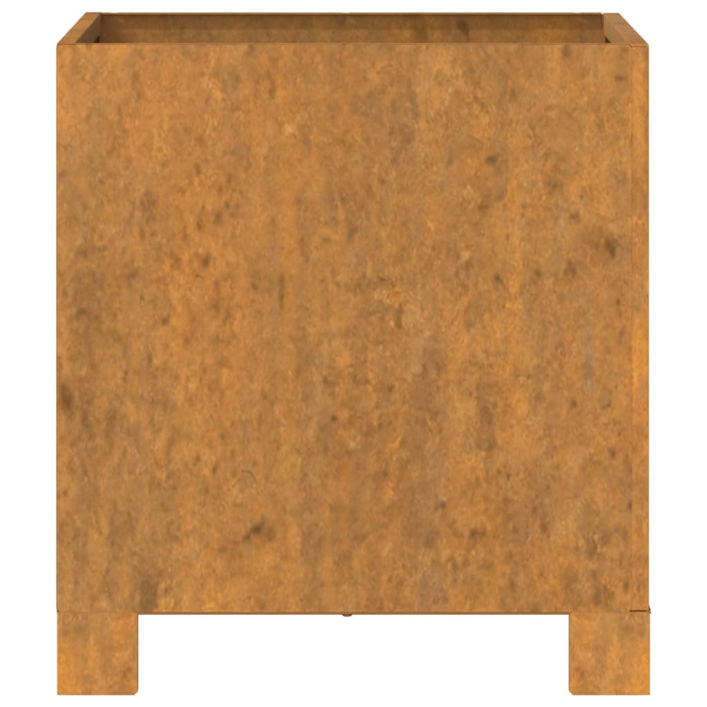 Fioriera con Gambe Ruggine 32x30x33 cm Acciaio Corten