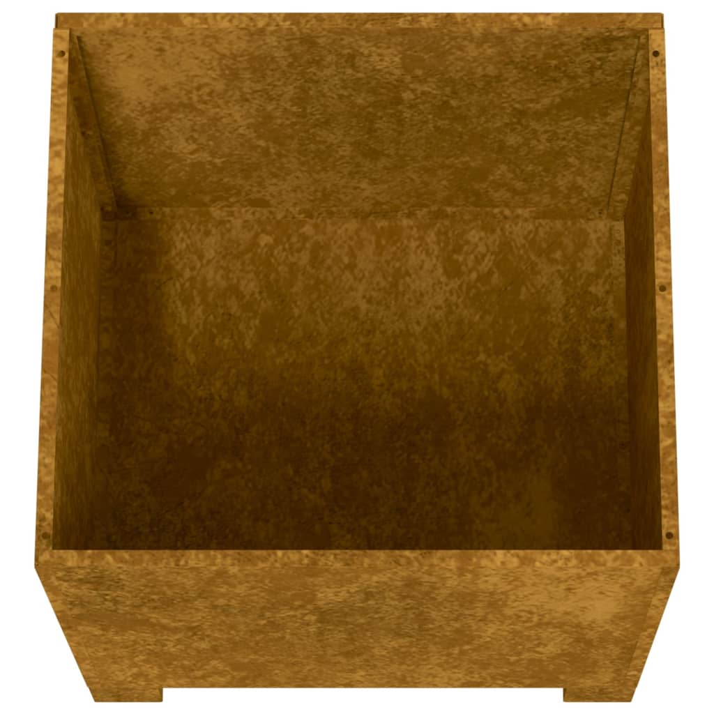 Fioriere con Gambe 2pz Ruggine 32x30x33 cm Acciaio Corten