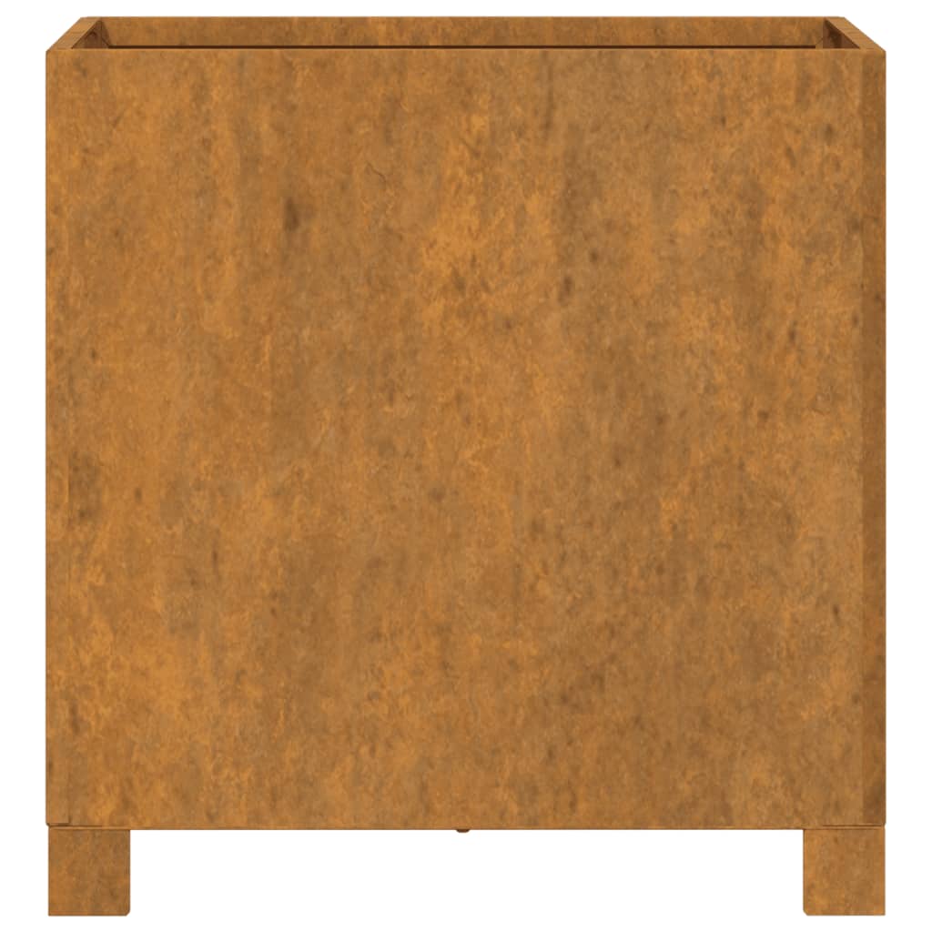 Fioriera con Gambe Ruggine 42x40x43 cm Acciaio Corten