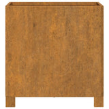 Fioriere con Gambe 2pz Ruggine 42x40x43 cm Acciaio Corten