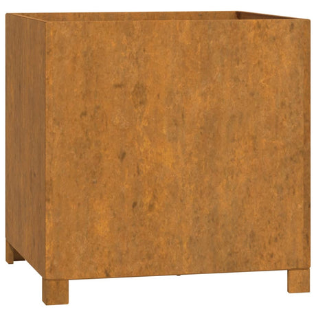 Fioriera con Gambe Ruggine 49x47x50 cm Acciaio Corten