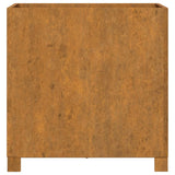 Fioriere con Gambe 2pz Ruggine 49x47x50 cm Acciaio Corten