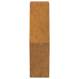 Fioriere da Parete 2 pz Ruggine in Acciaio Corten 46x10x40 cm