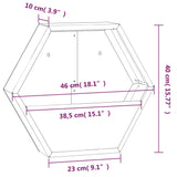 Fioriere da Parete 2 pz Ruggine in Acciaio Corten 46x10x40 cm