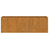 Fioriere da Parete 2 pz Ruggine in Acciaio Corten 53x10x17 cm