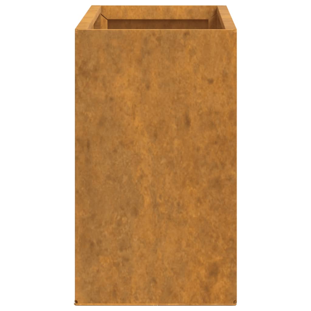 Fioriere da Parete 2 pz Ruggine in Acciaio Corten 53x10x17 cm