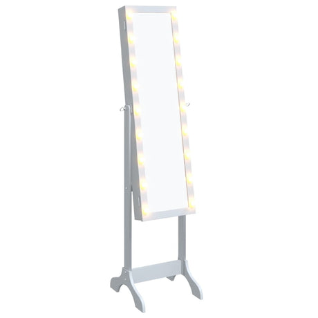 Specchio Autoportante con LED Bianco 34x37x146 cm