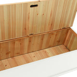 Panca Bianca 107x45x75,5 cm Legno Massello di Abete