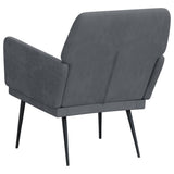 Poltrona Grigio Scuro 62x79x79 cm Velluto