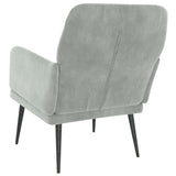 Poltrona Grigio Chiaro 62x79x79 cm Velluto