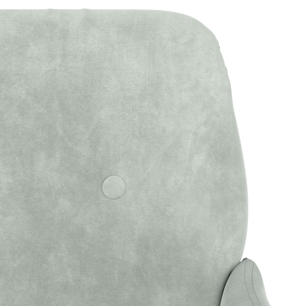 Poltrona Grigio Chiaro 62x79x79 cm Velluto