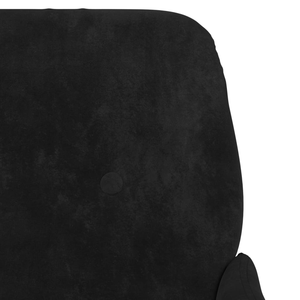 Poltrona Nera 62x79x79 cm Velluto