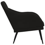 Poltrona Nera 63x76x80 cm Velluto