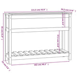 Fioriera con Mensola Bianca 111,5x34,5x81cm Legno Massello Pino