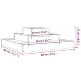 Fioriera 80x80x27 cm in Legno Massello di Douglas