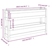 Fioriera Grigia 112x25x66 cm in Legno Massello di Pino