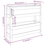 Fioriera 77x25x66 cm in Legno Massello di Pino