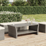 Tavolino Grigio 100x50x40 cm in Polyrattan