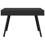 Tavolino Pieghevole Nero 60x40x38 cm in Polyrattan