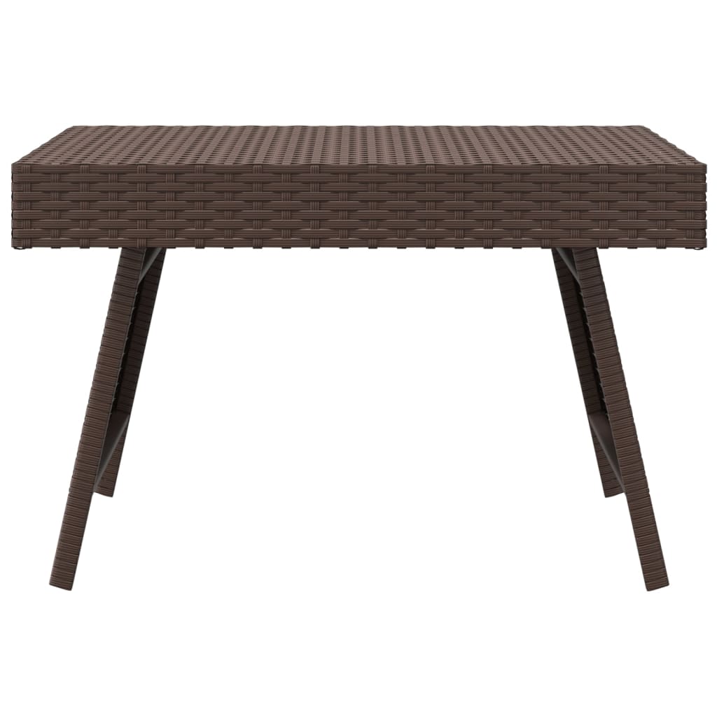 Tavolino Pieghevole Marrone 60x40x38 cm in Polyrattan