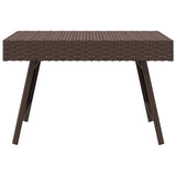 Tavolino Pieghevole Marrone 60x40x38 cm in Polyrattan