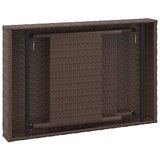 Tavolino Pieghevole Marrone 60x40x38 cm in Polyrattan