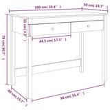 Scrivania con Cassetti Miele 100x50x78 cm Legno Massello Pino