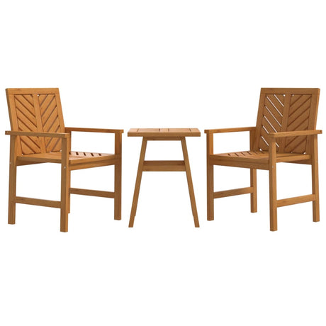 Set da Salotto da Giardino 3 pz in Legno Massello di Acacia