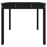 Tavolo da Giardino Nero 82,5x82,5x76 cm Legno Massello di Pino