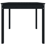 Tavolo da Giardino Nero 82,5x82,5x76 cm Legno Massello di Pino