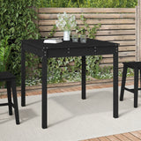 Tavolo da Giardino Nero 82,5x82,5x76 cm Legno Massello di Pino