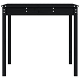 Tavolo da Giardino Nero 121x82,5x76 cm Legno Massello di Pino