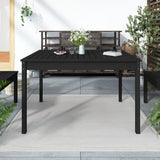 Tavolo da Giardino Nero 121x82,5x76 cm Legno Massello di Pino