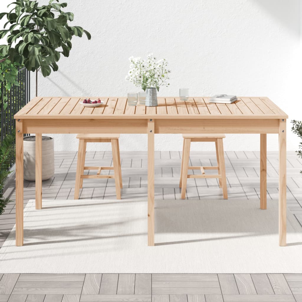 Tavolo da Giardino 159,5x82,5x76 cm in Legno Massello di Pino