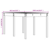 Tavolo da Giardino 159,5x82,5x76 cm in Legno Massello di Pino