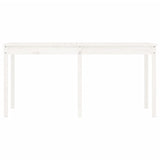 Tavolo da Giardino Bianco 159,5x82,5x76cm Legno Massello Pino